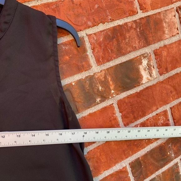 Anthropologie Sunday in Brooklyn Small Black Sleeveless Vneck Leather Trim - Picture 8 of 9